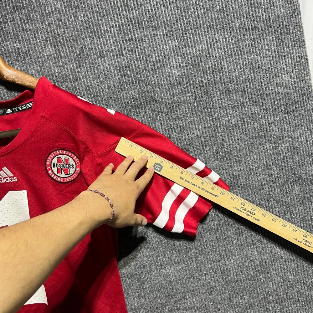 Adidas Nebraska Huskers Football Jersey Mens Medium Red NCAA Number 1 Mesh Shirt